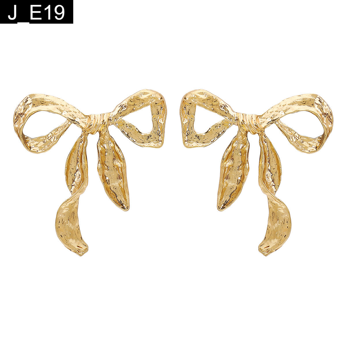 Molten Ribbon Bow Earring - E19