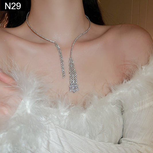 Multi Crystal Necklace - N29