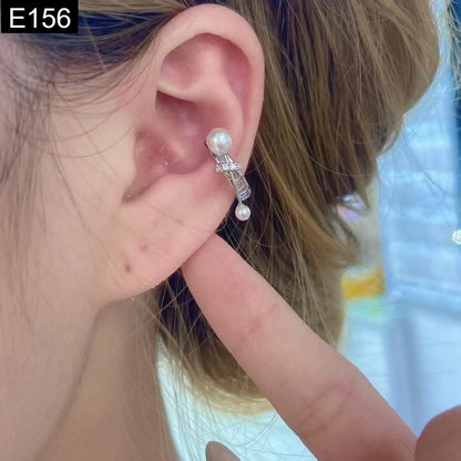 Geode Pearl Earcuff - E156