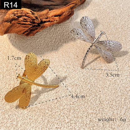 Dragonfly Textured Ring - R14