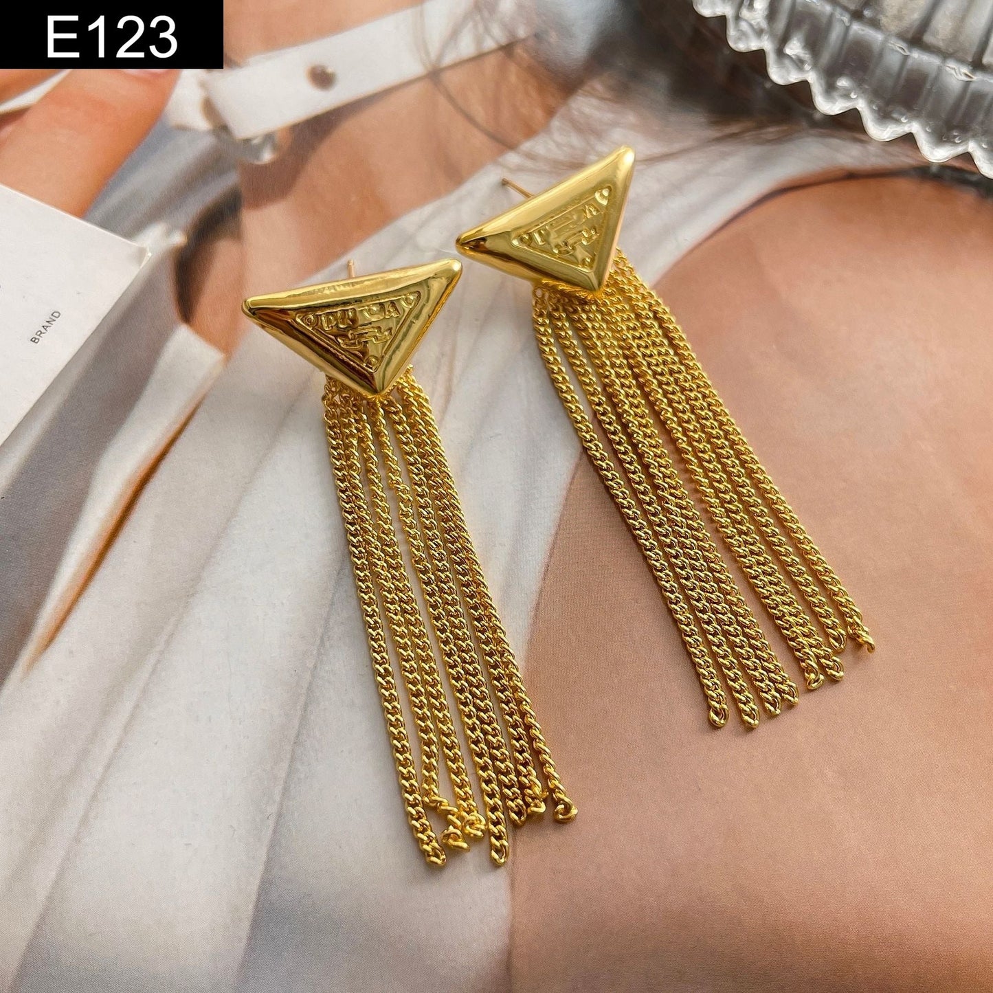 Chain Tassel Earring - E123