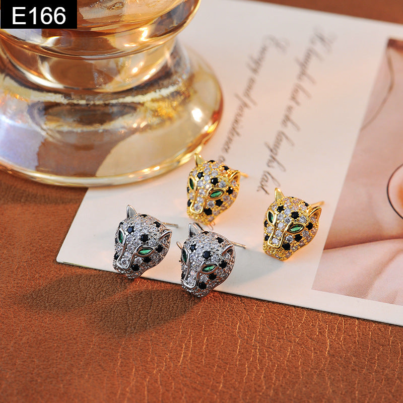Leopard Head Earring - E166