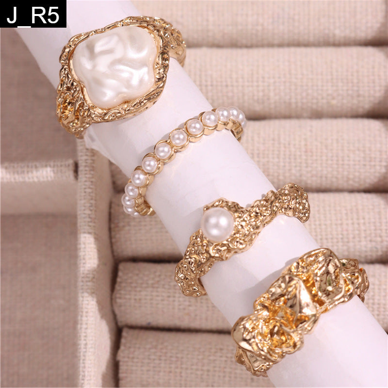 Gilded Tide Rings Set of 4