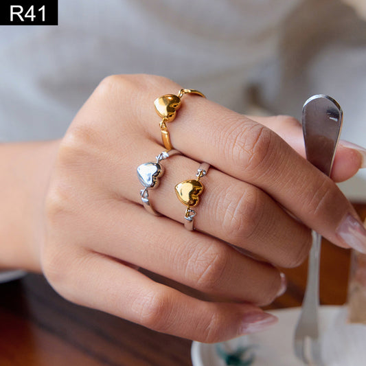 Amore Puffed Rings - R41