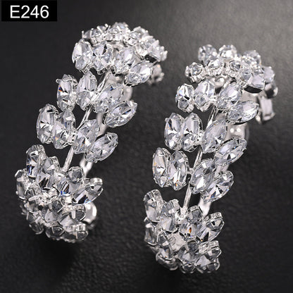Crystalline Hoop Earring - E246