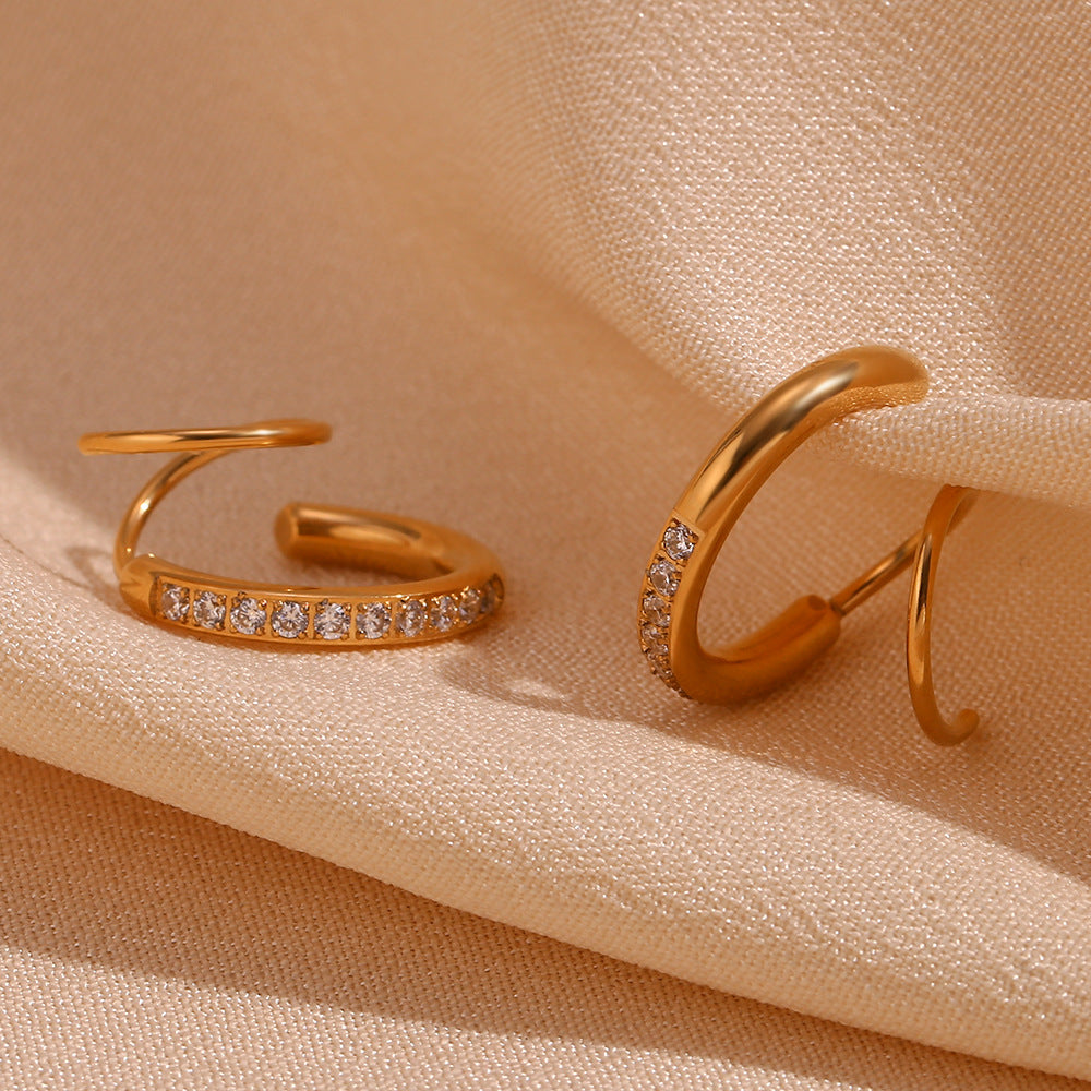 Luminara Stone Hoop Earring