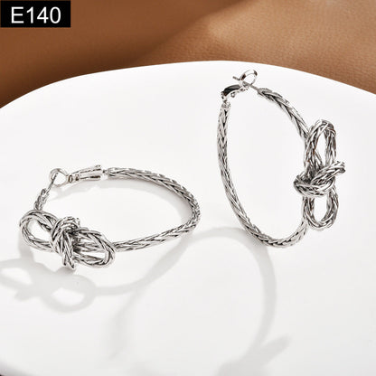 Knot Hoop Earring - E140