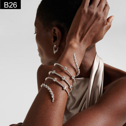 Diamond Spiral Bracelet - B26