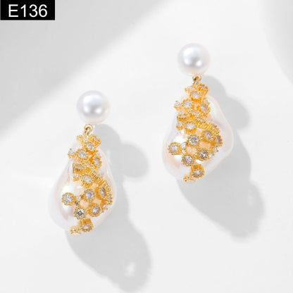 Baroque Crystal Earring - E136