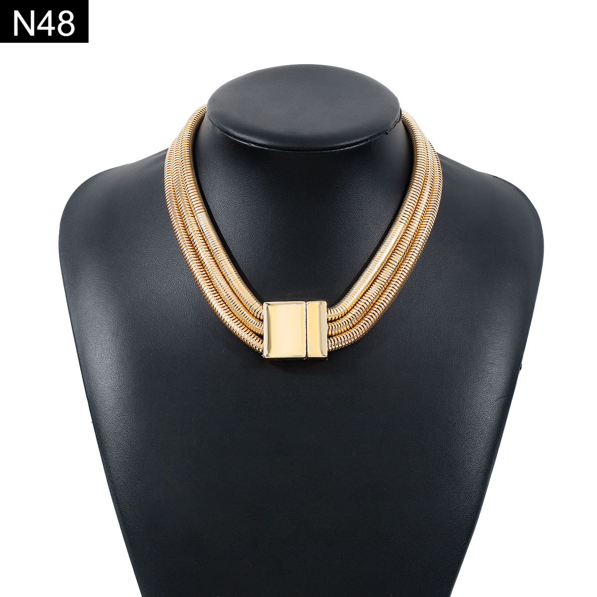 Triple Snake Chain Necklace - N48
