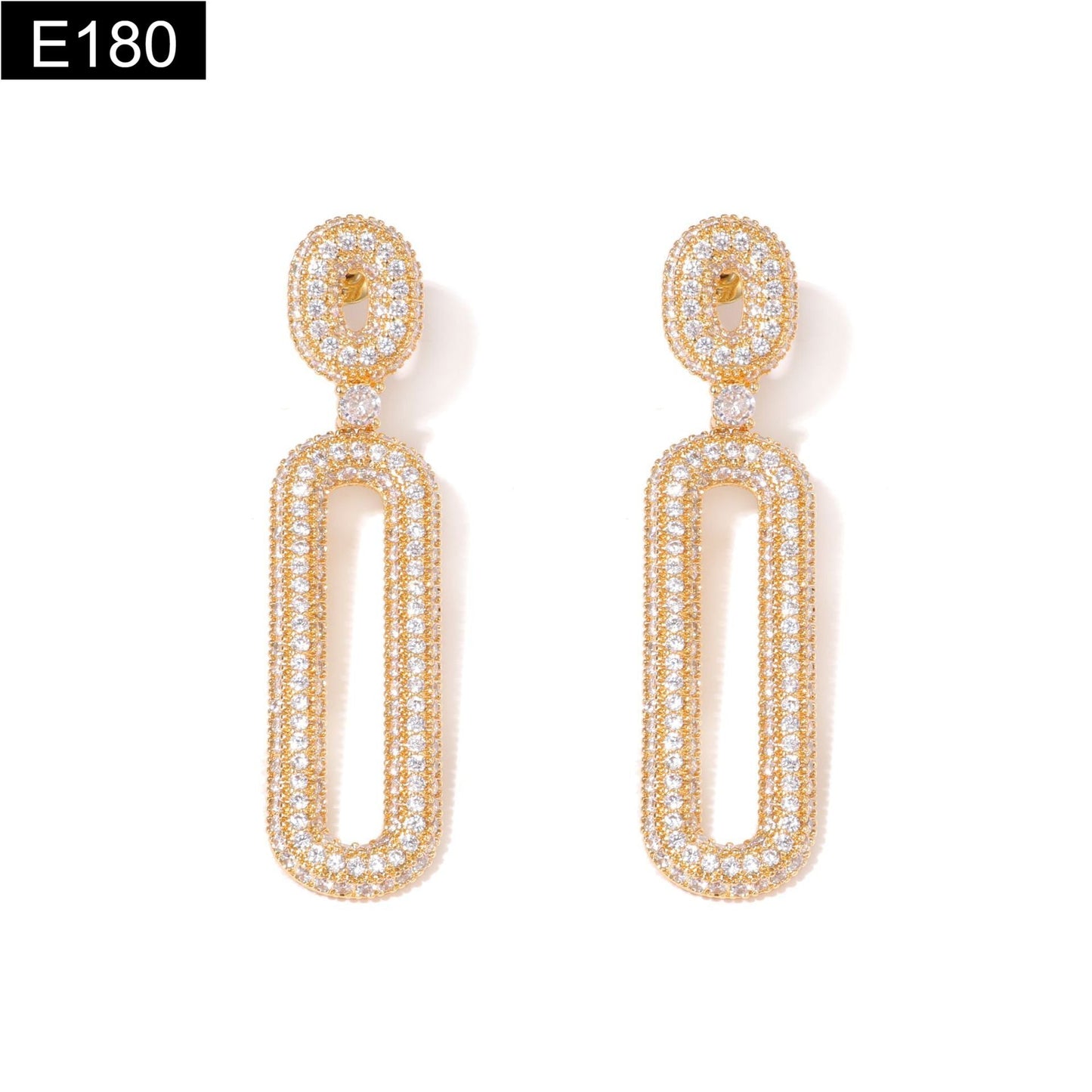 Chainlink Geometric Earring - E180