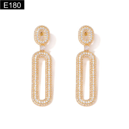 Chainlink Geometric Earring - E180