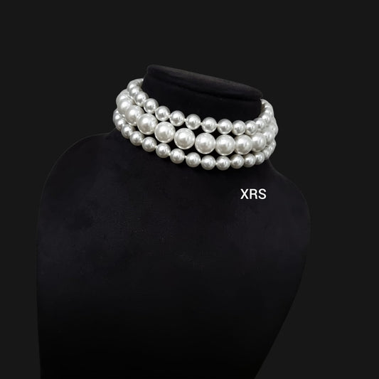 3 Line Regal Pearl Choker