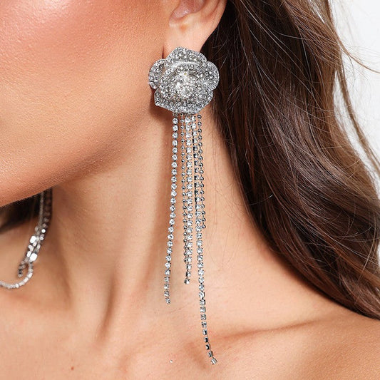 Rose Waterfall Earring