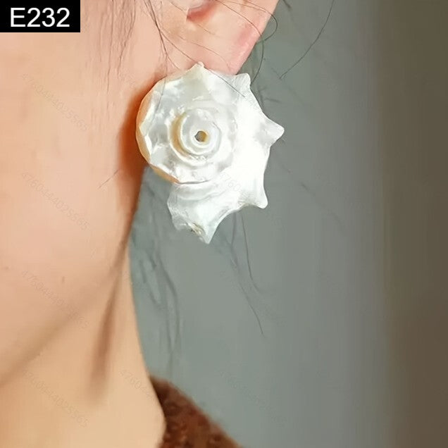 Nautilus Luster Stud - E232