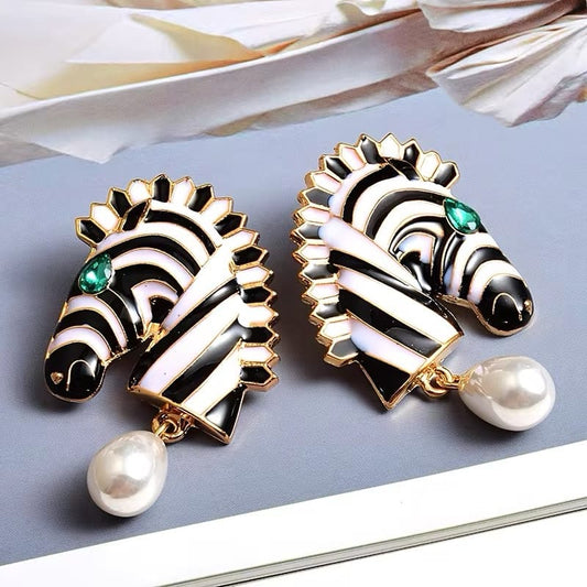 Zebra Earring