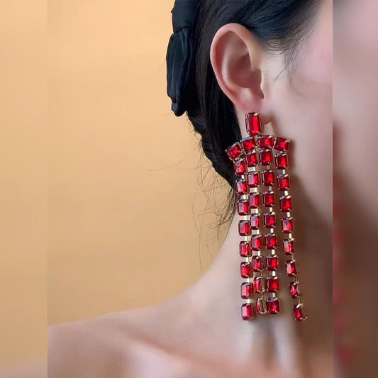 Regal Cut Cascade Earring