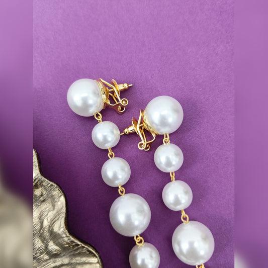 Statement Japanese Pearl Dangler