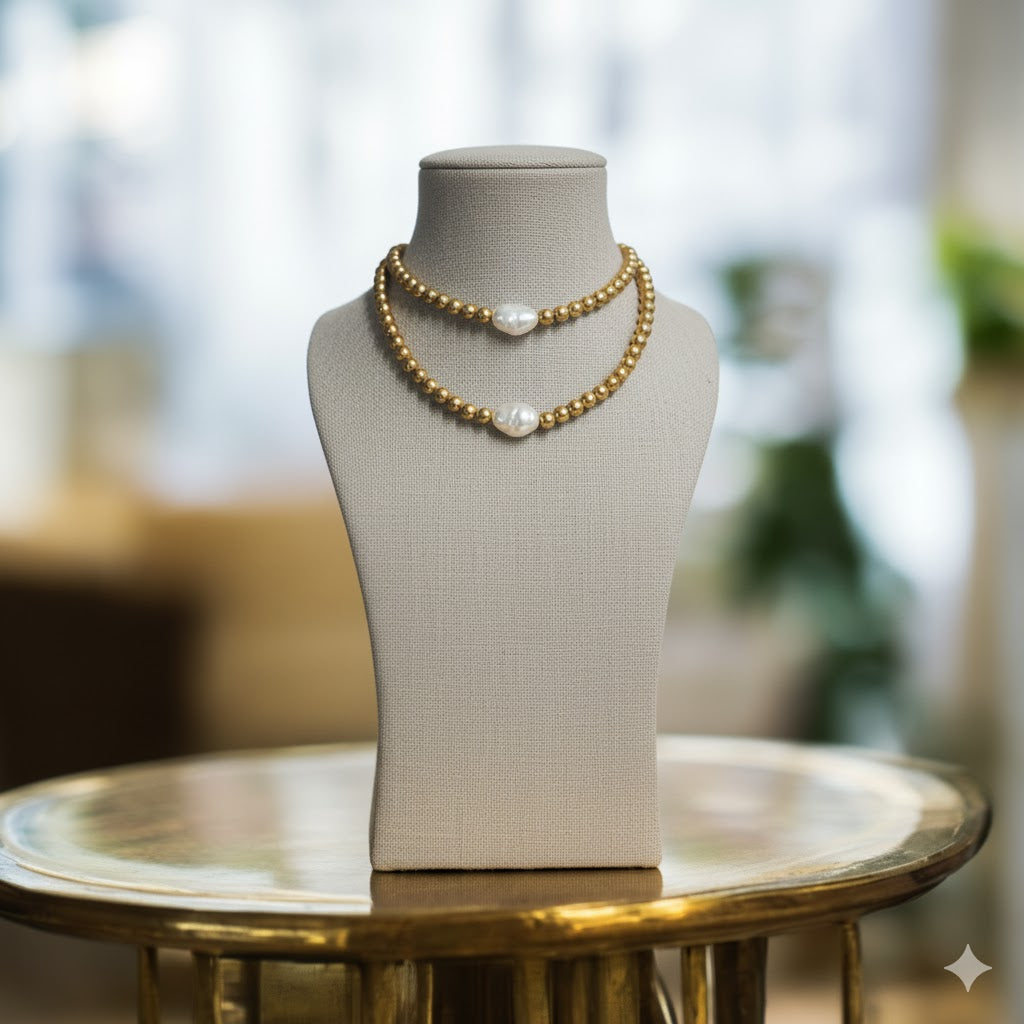 Gilded Duet Necklace