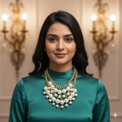 Champagne Cluster Necklace